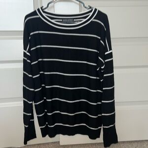 Banana Republic with Italian Yarn by Flipucci Black/White Stripe Sweater XL